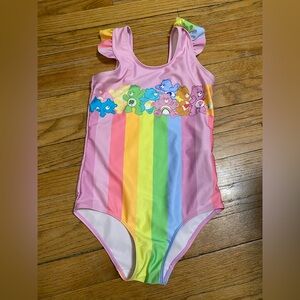 H&M Girls Care Bears One Piece Swimsuit size 8/10